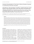 Functional Characterization of Two Human Olfactory Receptors