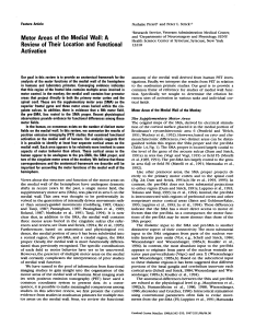 Motor Areas of the Medial Wall: A Review of Their Location and