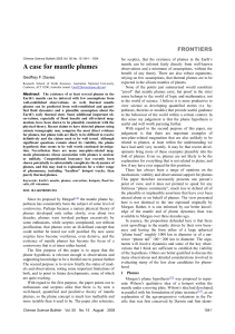 A case for mantle plumes