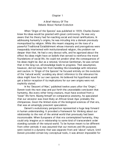 1 Chapter 1 A Brief History Of The Debate About Human Evolution