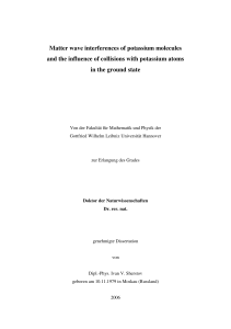 Matter wave interferences of potassium molecules and the influence