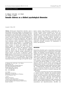 Somatic distress as a distinct psychological dimension