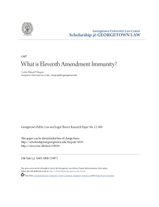 What is Eleventh Amendment Immunity?
