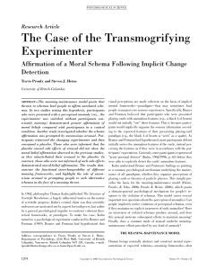 The Case of the Transmogrifying Experimenter
