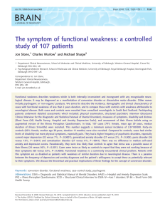 The symptom of functional weakness: a controlled study of