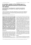 An insertion mutation of the CHRNA4 gene in a