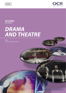 AS Level GCE - Drama and theatre - H059