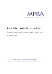 Fiscal Policy during the current Crisis