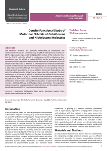 Density Functional Study of Molecular Orbitals of