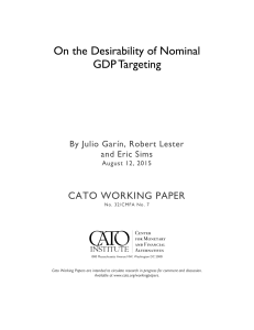 On the Desirability of Nominal GDP Targeting