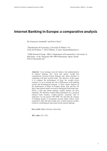 Internet Banking in Europe: a comparative analysis