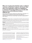 Effects of n-3 polyunsaturated fatty acids on malignant ventricular