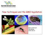 New techniques and the GMO-legislation