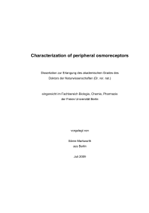 Characterization of peripheral osmoreceptors - diss.fu