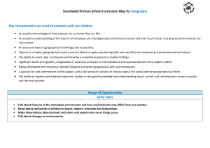 Southwold Curriculum Map for Geography