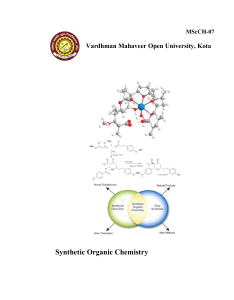 Synthetic Organic Chemistry - Name