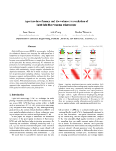 Aperture interference and the volumetric resolution of light field