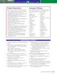 Chapter Expectations Language of Biology