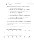 Divisibility Rules - Mr. Bonavota`s 7/8