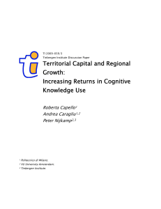 Territorial Capital and Regional Growth