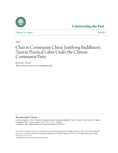 Chan in Communist China: Justifying Buddhism`s Turn to Practical