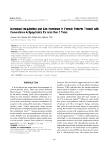 Menstrual Irregularities and Sex Hormones in Female Patients