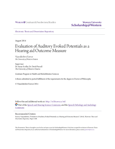 Evaluation of Auditory Evoked Potentials as a Hearing aid Outcome