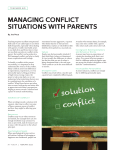 managing conflict situations with parents