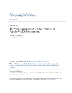 A Content Analysis of Popular Viral Advertisements