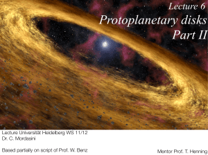 L6 Protoplanetary disks Part II