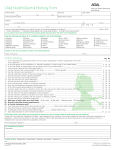 Child Health/Dental History Form