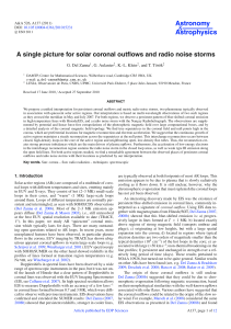 A single picture for solar coronal outflows and radio noise storms