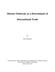 Disease Outbreak as a Determinant of International Trade