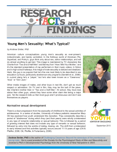 Young Men`s Sexuality: What`s Typical?