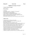 Biology 205 Study Guide Moyer Highlights from Chapters 10, 26