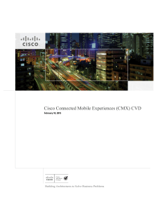 Cisco Connected Mobile Experiences (CMX) CVD