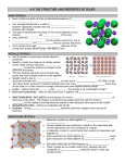 4.8 THE STRUCTURE AND PROPERTIES OF SOLIDS