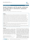 Genetic divergence and the genetic architecture of complex traits in