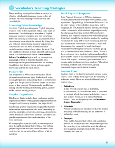 Vocabulary Teaching Strategies