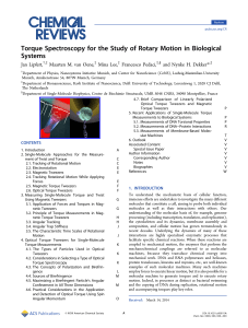 Torque Spectroscopy for the Study of Rotary Motion in Biological