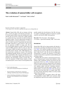 The evolution of natural killer cell receptors