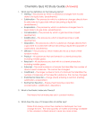Chemistry Quiz #2 Study Guide (Answers)