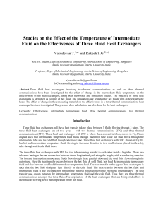 Studies on the Effect of the Temperature of Intermediate