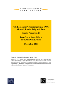 `UK Economic Performance Since 1997: Growth, Productivity and