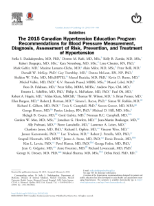 The 2015 Canadian Hypertension Education Program