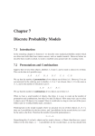 Chapter 7 Discrete Probability Models