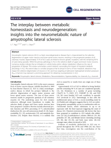 The interplay between metabolic homeostasis and
