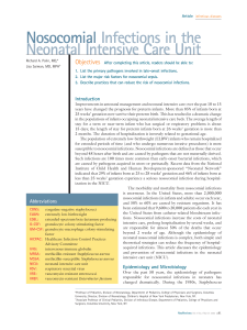 Nosocomial Infections in the Neonatal Intensive Care Unit