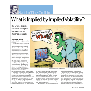 What is Implied by Implied Volatility?