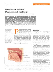 Peritonsillar Abscess: Diagnosis And Treatment